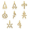 Jewelry Accessories Copper Constellation Small Pendant Charm Earrings Diy Bracelet Necklace With Zirconia