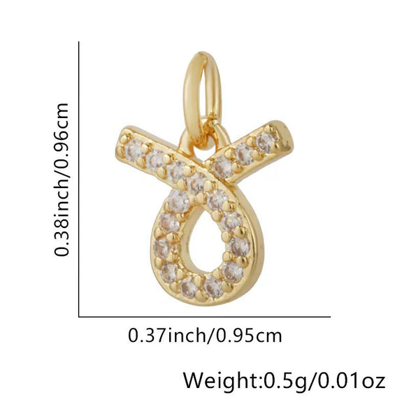 Jewelry Accessories Copper Constellation Small Pendant Charm Earrings Diy Bracelet Necklace With Zirconia