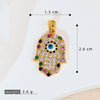 Jewelry Accessories Copper Devil's Eye Palm Pendant Necklace Electroplating