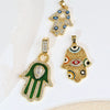 Jewelry Accessories Copper Devil's Eye Palm Pendant Necklace Electroplating