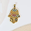 Jewelry Accessories Copper Devil's Eye Palm Pendant Necklace Electroplating
