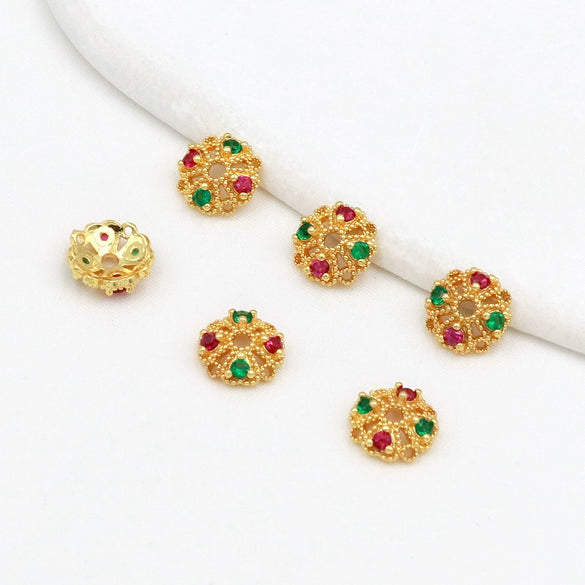 Jewelry Accessories Copper Electroplated Micro Inlaid Zircon Torus