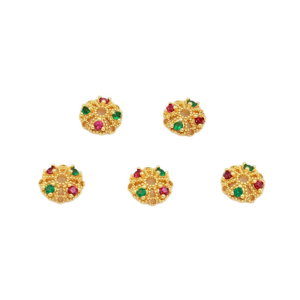 Jewelry Accessories Copper Electroplated Micro Inlaid Zircon Torus