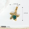 Jewelry Accessories Copper Electroplated Starfish Fivepointed Star Animal Style Necklace Pendant For Women