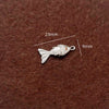 Jewelry Accessories Copper Geometric Fish Koi Pendant Electroplated With Lines Pattern Diy Handmade