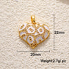 Jewelry Accessories Copper Goldplated Heart Pendant With Leopard Print And Colorpreserving Electroplating