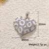 Jewelry Accessories Copper Goldplated Heart Pendant With Leopard Print And Colorpreserving Electroplating