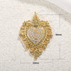 Jewelry Accessories Copper Goldplated Zircon Heart Pendant Light Luxury Cut Out