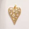 Jewelry Accessories Copper Heart Shape Pendant With Oil Drop Enamel And Leopard Love Design Electroplated