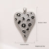 Jewelry Accessories Copper Heart Shape Pendant With Oil Drop Enamel And Leopard Love Design Electroplated
