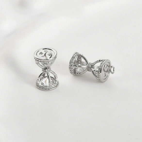 Jewelry Accessories Copper Hourglass Pendant Electroplated Zircon