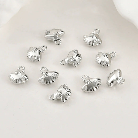 Jewelry Accessories Copper 14K Goldplated Oceanthemed Shell Starfish Coconut Tree Zircon Inlaid Diy Handmade