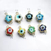 Jewelry Accessories Copper Oil Dripping Eyes Glass Bohemian Style Electroplated Pendant Necklace Bracelet