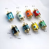 Jewelry Accessories Copper Oil Dripping Eyes Glass Bohemian Style Electroplated Pendant Necklace Bracelet
