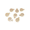 Jewelry Accessories Copper Pendant Handmade Inlaid Zircon With Hirback Pattern 14K Gold Plated