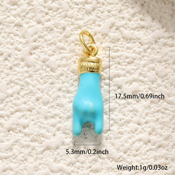 Jewelry Accessories Copper Pendant With Gesture Antler Pattern And Genuine Gold Colorpreserving Treatment