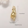 Jewelry Accessories Copper Pendant With Gesture Antler Pattern And Genuine Gold Colorpreserving Treatment