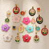 Jewelry Accessories Copper Plated Gold Flower Pendant Necklace With Sweet Style