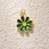 Jewelry Accessories Copper Plated Gold Flower Pendant Necklace With Sweet Style