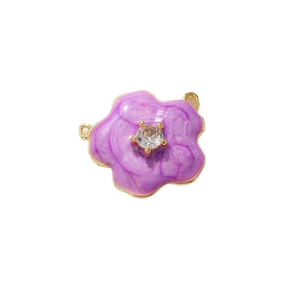 Jewelry Accessories Copper Plated Gold Flower Pendant Necklace With Sweet Style