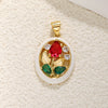 Jewelry Accessories Copper Plated Gold Flower Pendant Necklace With Sweet Style