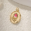 Jewelry Accessories Copper Plated Gold Flower Pendant Necklace With Sweet Style