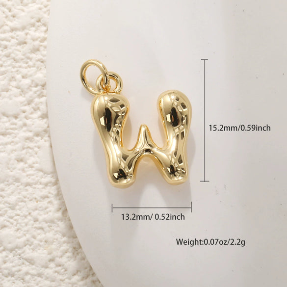 Jewelry Accessories Copper Plated Gold Letter Necklace Pendant