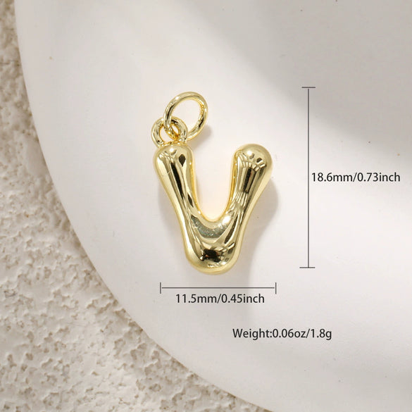 Jewelry Accessories Copper Plated Gold Letter Necklace Pendant