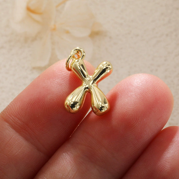 Jewelry Accessories Copper Plated Gold Letter Necklace Pendant