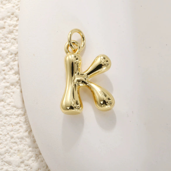 Jewelry Accessories Copper Plated Gold Letter Necklace Pendant