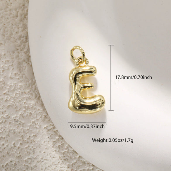 Jewelry Accessories Copper Plated Gold Letter Necklace Pendant