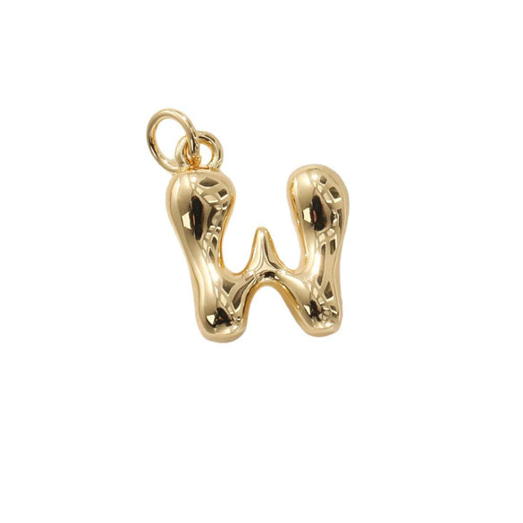 Jewelry Accessories Copper Plated Gold Letter Necklace Pendant