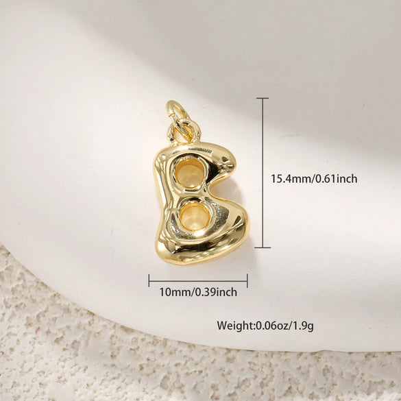 Jewelry Accessories Copper Plated Gold Letter Necklace Pendant