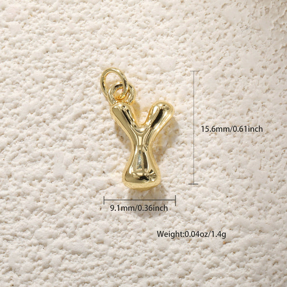 Jewelry Accessories Copper Plated Gold Letter Necklace Pendant