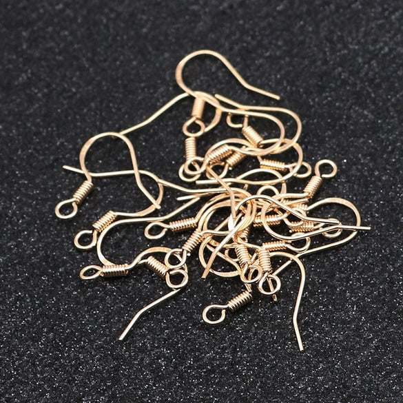 Jewelry Accessories Copper 925 Silver Hypoallergenic Ear Hook Earrings Engraved Electroplated Diy Material Handmade