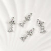 Jewelry Accessories Copper Small Fish Bone Pendant Electroplated With Fine Powder Zirconium And Pearl For Diy