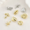 Jewelry Accessories Copper Starfish Shell Pendant Electroplating Simple Style Marine Series