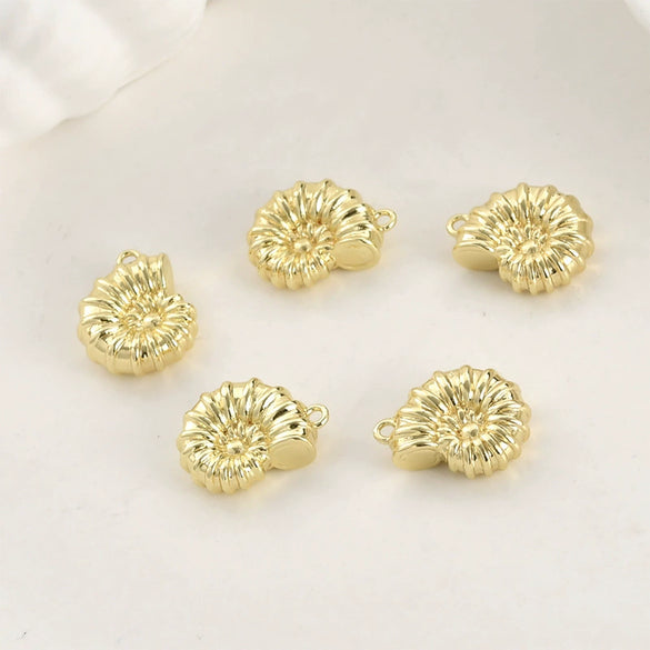 Jewelry Accessories Copper Starfish Shell Pendant Electroplating Simple Style Marine Series