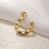 Jewelry Accessories Copper Ushaped Horseshoe Pendant Electroplated With Real Gold Color Retention