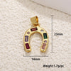 Jewelry Accessories Copper Ushaped Horseshoe Pendant Electroplated With Real Gold Color Retention