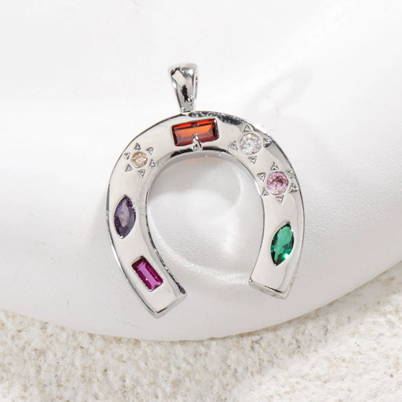 Jewelry Accessories Copper Ushaped Horseshoe Pendant Electroplated With Real Gold Color Retention