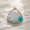 Jewelry Accessories Copper Wire Edge Conch Real Dried Flower Pendant Glue