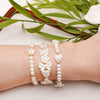 Jewelry Accessories Diy Handmade Loose Beads Imitation Pearl Beaded Bracelet Material With Love Pattern And Round Beads Style