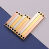 Jewelry Accessories Double Hole Mirror Stainless Steel 3D Stereo Stick Square Cylindrical Engraving Pendant Mirror Polishing