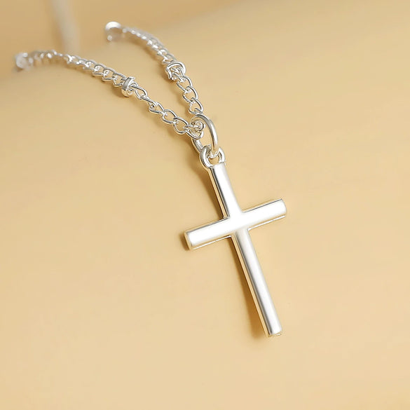 Jewelry Accessories Double Layer Beaded Cross Necklace Alloy Geometric Gold Plated