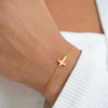 Jewelry Accessories Double Layer Beaded Cross Necklace Alloy Geometric Gold Plated