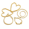Jewelry Accessories Earrings Stainless Steel Geometric Hollow Frame Gold Electroplated Diy Handmade Pendant