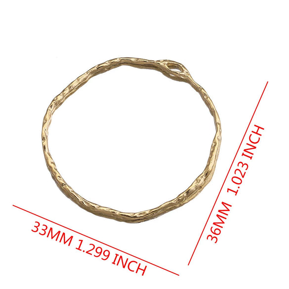 Jewelry Accessories Earrings Stainless Steel Geometric Hollow Frame Gold Electroplated Diy Handmade Pendant