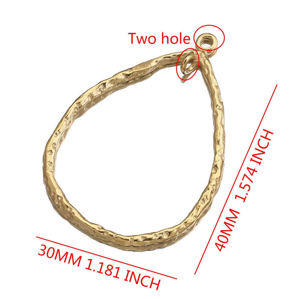 Jewelry Accessories Earrings Stainless Steel Geometric Hollow Frame Gold Electroplated Diy Handmade Pendant
