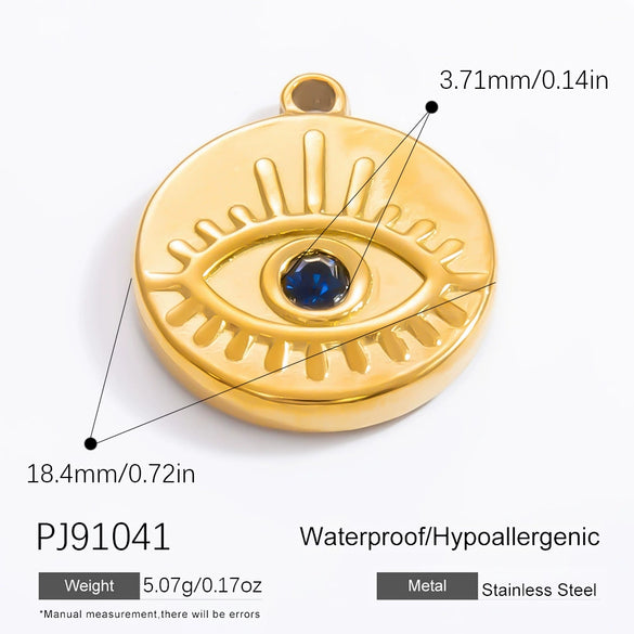 Jewelry Accessories Fashion Ol Style Titanium Steel And Stainless Steel Electroplated Devil's Eye Pendant Bracelet Necklace